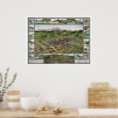 Poster Cripple Creek, CO Carte panoramique - 1896 (Cuisine)