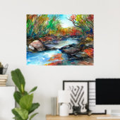 Poster Crique d'automne (Bureau à domicile)