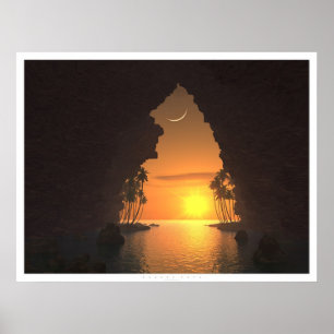 Poster Crique de coucher du soleil