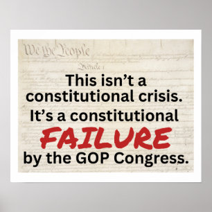Poster Crise d'échec constitutionnel GOP anti-Trump