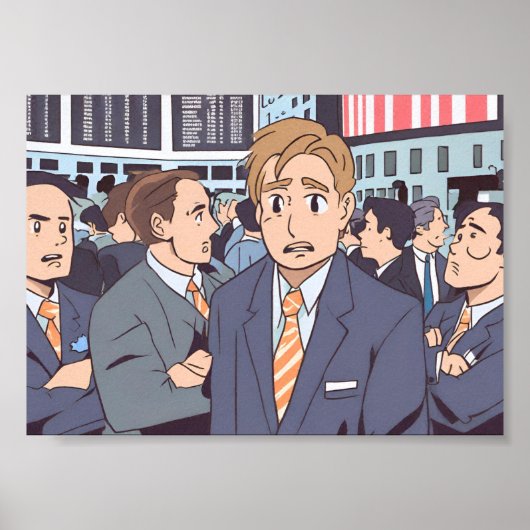 Poster Crise du marché stock (Devant)