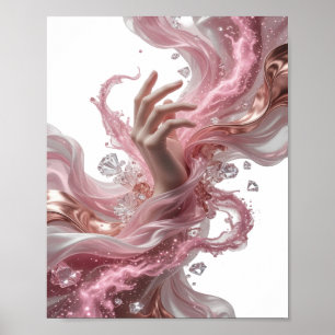 Poster Crisp Silver ART ABSTRAIT Conception Graphique v2