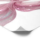 Poster Crisp Silver PINK GLITTER WAVES Art Text 3D (Coin)