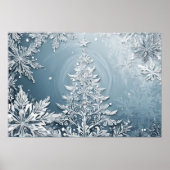 Poster Cristal Arbre de Noël numérique Mur de Noël Art (Devant)