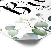 Poster cristal botanique ici vient la mariée (Coin)