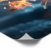 Poster cristal de flocons de neige de vacances (Coin)