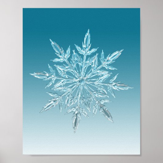 Poster Cristal de glace bleu (Devant)