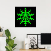 Poster Cristal de glace - Vert (Bureau à domicile)