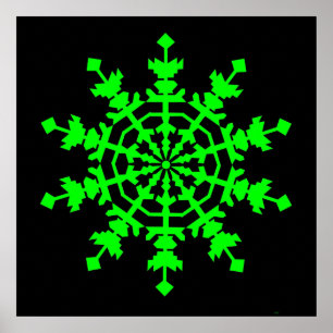 Poster Cristal de glace - Vert