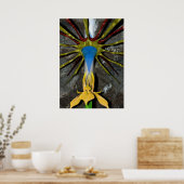 Poster cristal et fleur (Cuisine)