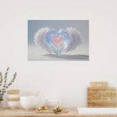 Poster *~* Cristal Heart Angel ailes AP78 (Cuisine)