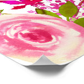 Poster cristal Pink Peach Roses créer votre propre person (Coin)