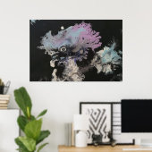 Poster Cristaux de peinture congelés Art abstrait (Bureau à domicile)