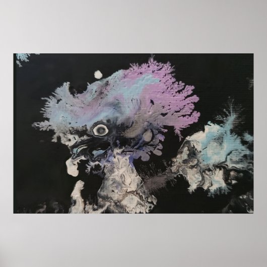 Poster Cristaux de peinture congelés Art abstrait (Devant)