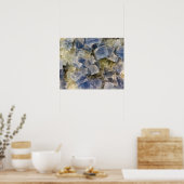 Poster Cristaux fluorites bleus dans la matrice (Cuisine)