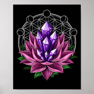 Poster Cristaux spirituelles Lotus