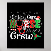 Poster Critical Care Nurse Crew Stethoscope Santa Hat Chr (Devant)
