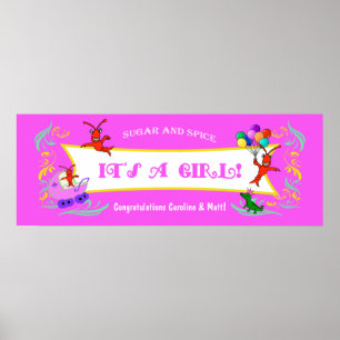 Poster Critiques Cajun Bannière bébé fille
