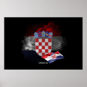 Poster Croatia flag (Devant)
