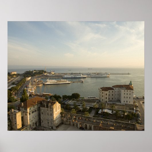 Poster Croatie, Dalmatie, Split. Vue sur la Riva (Devant)