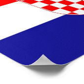 Poster Croatie - drapeau croate - (Coin)