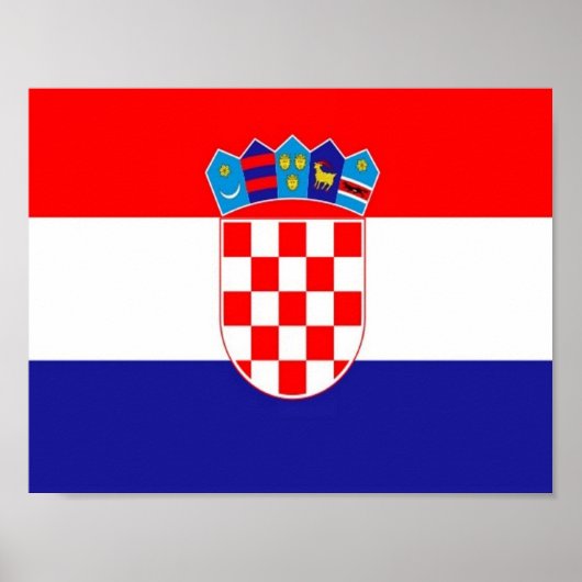 Poster Croatie - drapeau croate - (Devant)