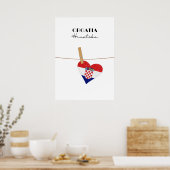 Poster Croatie Hrvatska (Cuisine)