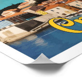 Poster Croatie Illustration de voyage Pop Art (Coin)