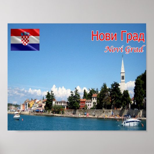 Poster Croatie - Novi Grad - (Devant)