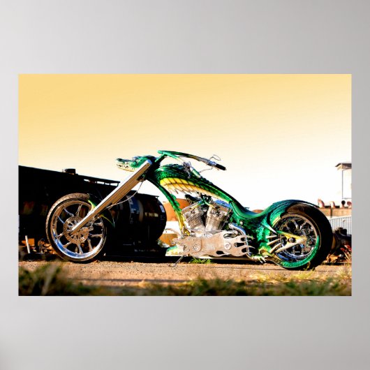 Poster Croc Chopper - motocyclette de la faune (Devant)
