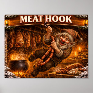 Poster Crochet à viande lutin de Noël islandais