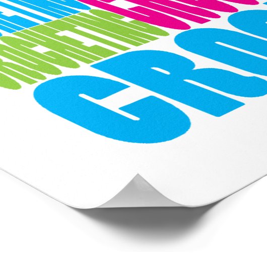 Poster Crochet coloré (Coin)