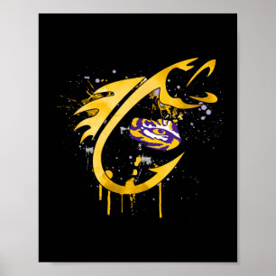 Poster Crochet de pêche Tigers Lsu