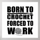 Poster crocheters cadeau drôle crochet devis (Devant)
