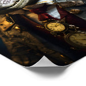 Poster Crocodile de style Steampunk (Coin)