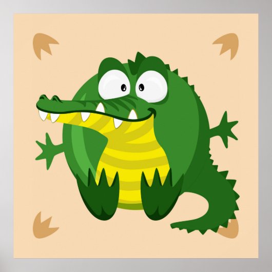 Poster Crocodile mignon (Devant)