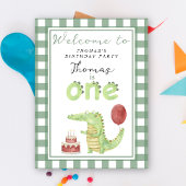 Poster Crocodile mignonne 1er anniversaire