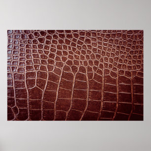 Poster Crocodile motif en cuir abstrait, alligator, anima