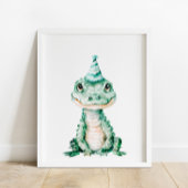 Poster Crocodile sauvage Safari Animaux fête d'anniversai