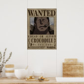 Poster Crocodile Une Pièce Bounty Recherchée (Cuisine)