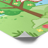 Poster Croire à l'amour gentille arbres Fleurs Oiseaux (Coin)