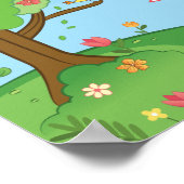 Poster Croire à l'amour gentille arbres Fleurs Oiseaux (Coin)