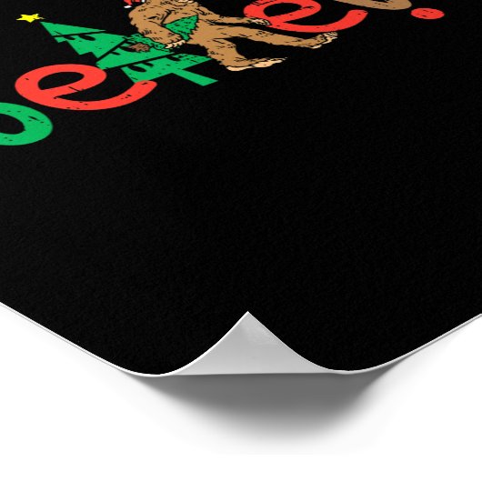 Poster croire bigfoot sasquatch père Noël rennes noël (Coin)