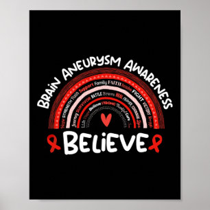 Poster Croire Cerveau Aneurysme Mois de sensibilisation C