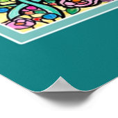 Poster "Croire" Christian Cross Eleberge couleur rubans (Coin)