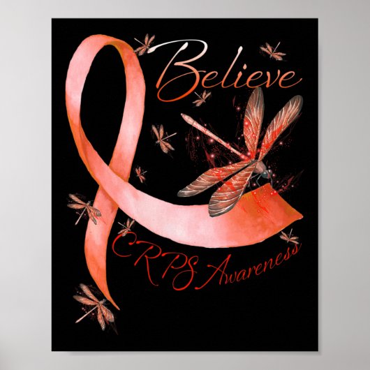 Poster Croire Crps Sensibilisation Orange Ruban Lov (Devant)