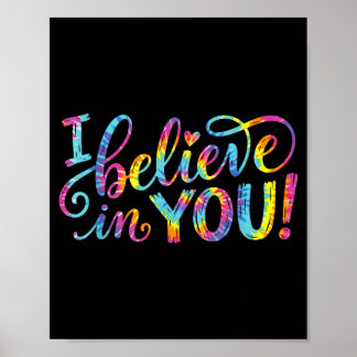 Poster Croire en l'encouragement motivationnel coloré