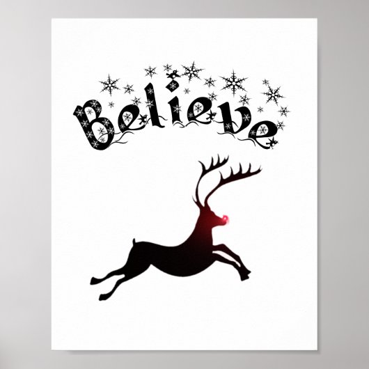 Poster Croire en Reindeer print (Devant)
