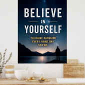 Poster Croire en soi motivationnel (Cuisine)