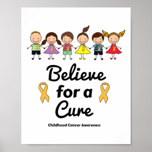 Poster Croire en une guérison Sensibilisation au cancer i